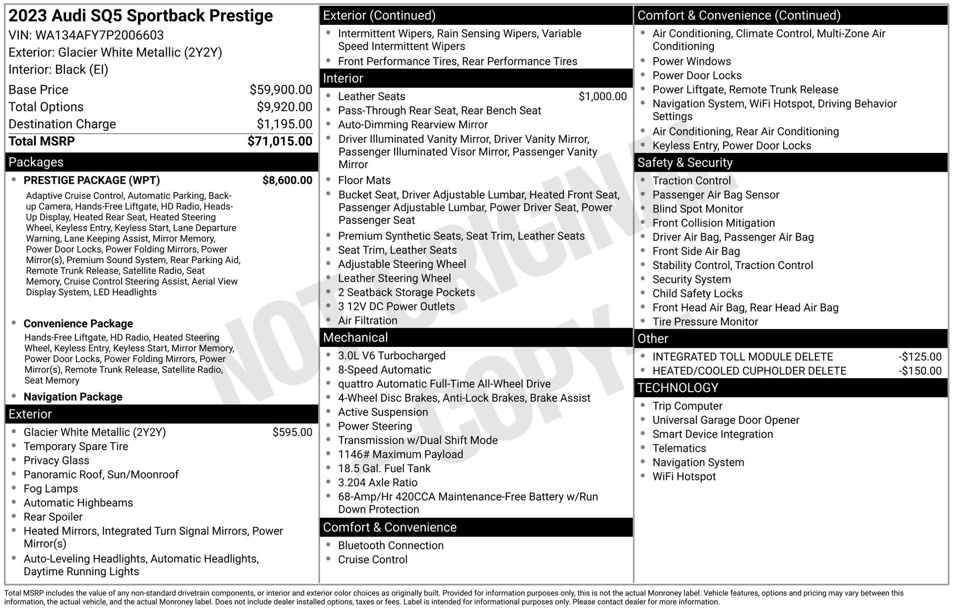Used 2023 Audi SQ5 Prestige w/ Prestige Package AWD/4WD image 3