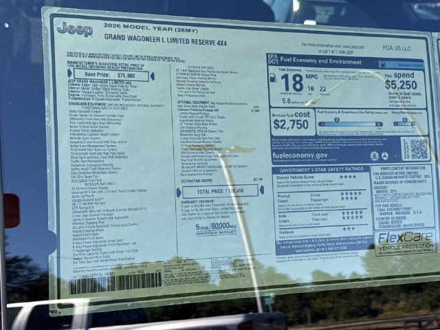 New 2026 Jeep Grand Wagoneer L Limited AWD/4WD image 31
