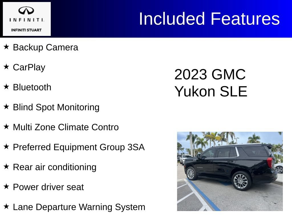Used 2023 GMC Yukon SLE RWD image 2