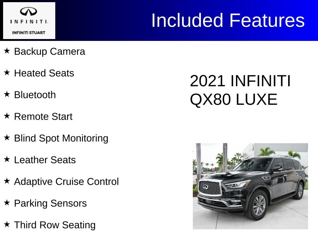 Certified 2021 INFINITI QX80 Luxe RWD image 2