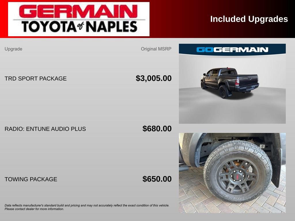 Used 2015 Toyota Tacoma 4x4 Double Cab w/ TRD Sport Package image 4