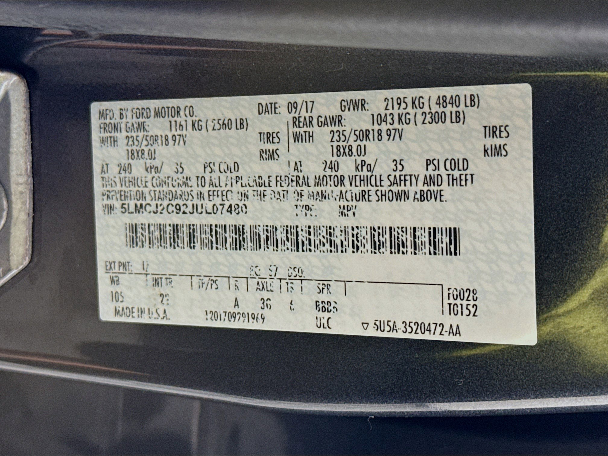 Used 2018 Lincoln MKC Select w/ Select Plus Package image 39