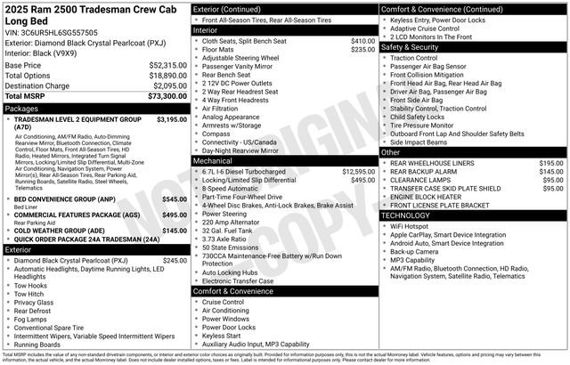 New 2025 RAM 2500 Tradesman AWD/4WD image 37