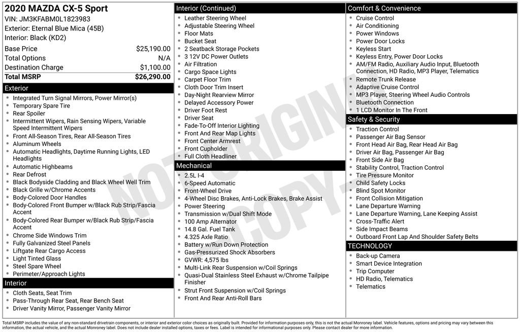 Used 2020 MAZDA CX-5 Sport image 6