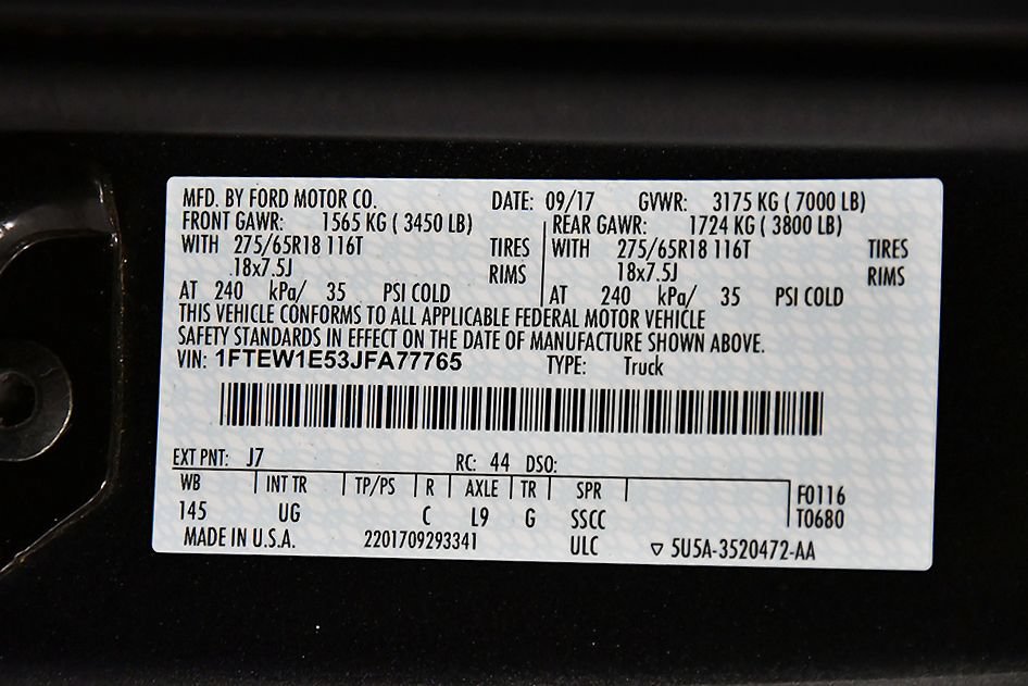 Used 2018 Ford F150 XLT w/ Equipment Group 302A Luxury AWD/4WD image 17