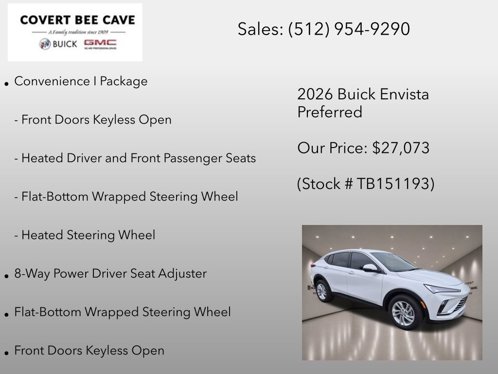 New 2026 Buick Envista Sport Touring w/ Convenience I Package FWD image 12