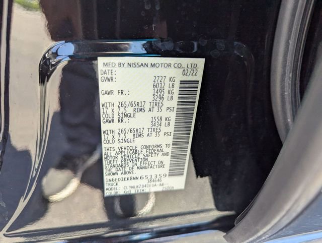 Used 2022 Nissan Frontier SV w/ Technology Package image 26