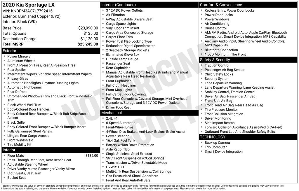 Used 2020 Kia Sportage LX image 27
