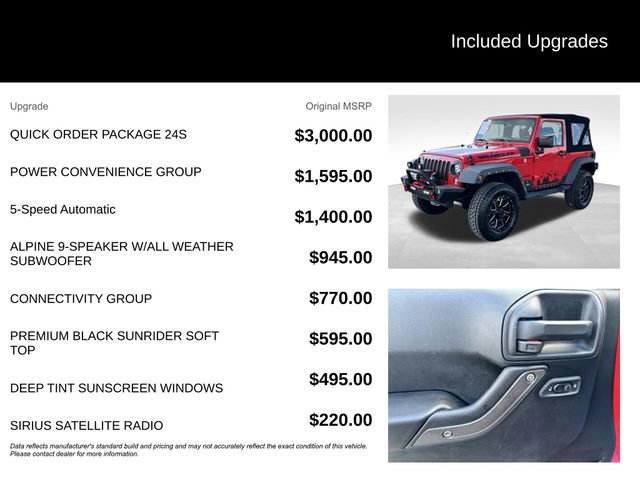 Certified 2017 Jeep Wrangler Sport w/ Quick Order Package 24S AWD/4WD image 5