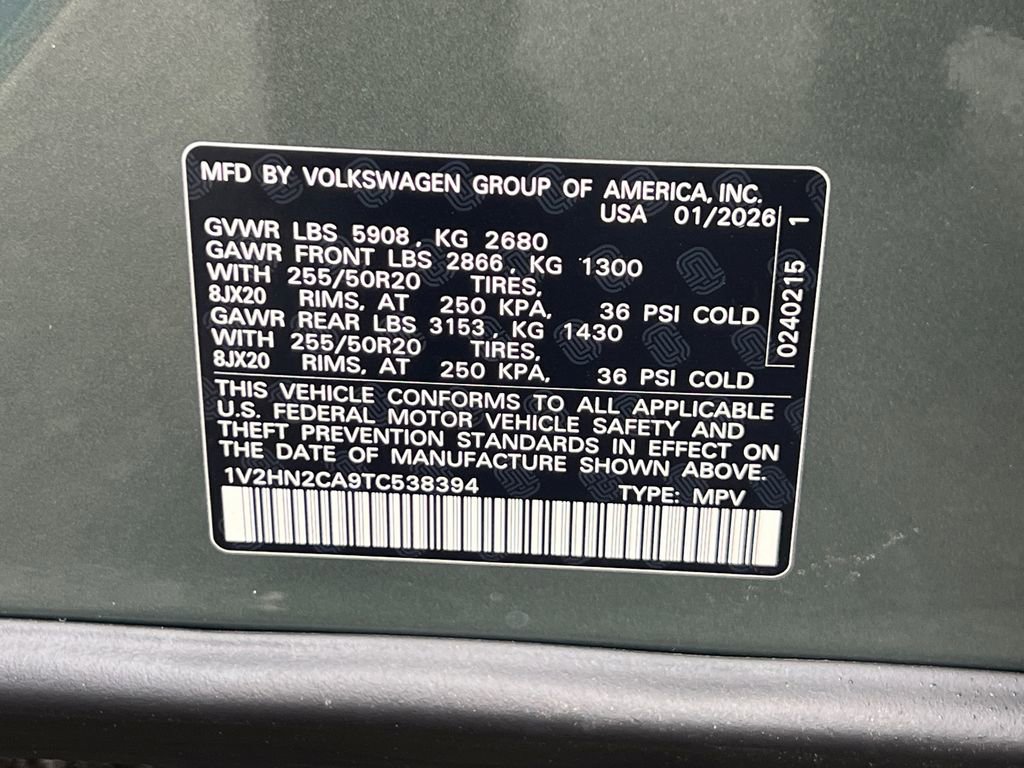 New 2026 Volkswagen Atlas SE image 31