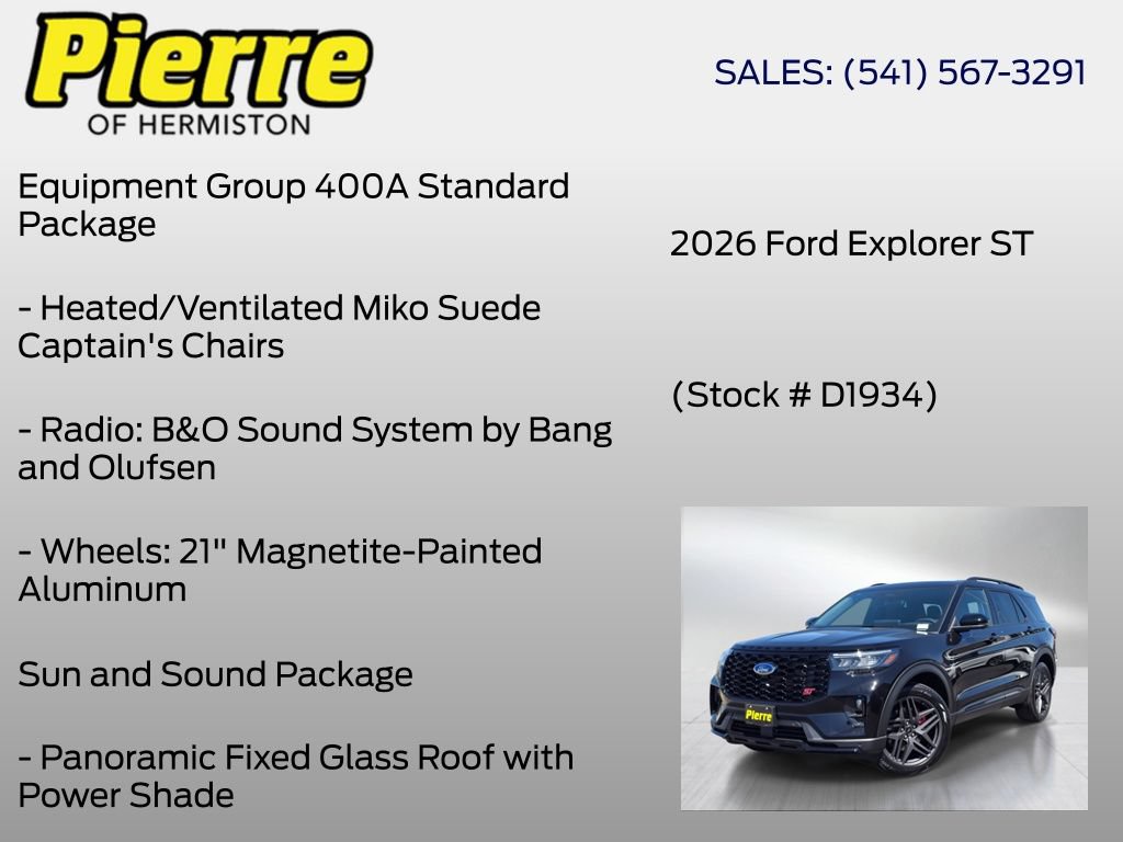 New 2026 Ford Explorer ST w/ Sun And Sound Package AWD/4WD image 6
