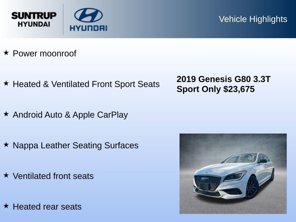 Used 2019 Genesis G80 3.3T Sport image 16