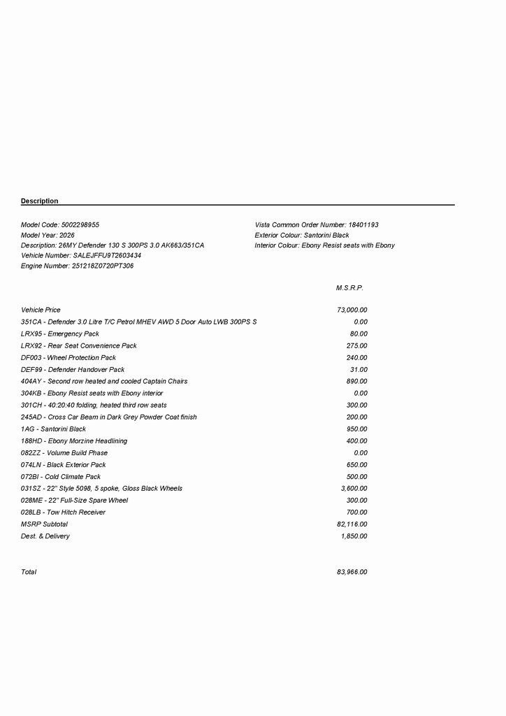 New 2026 Land Rover Defender 130 S image 3