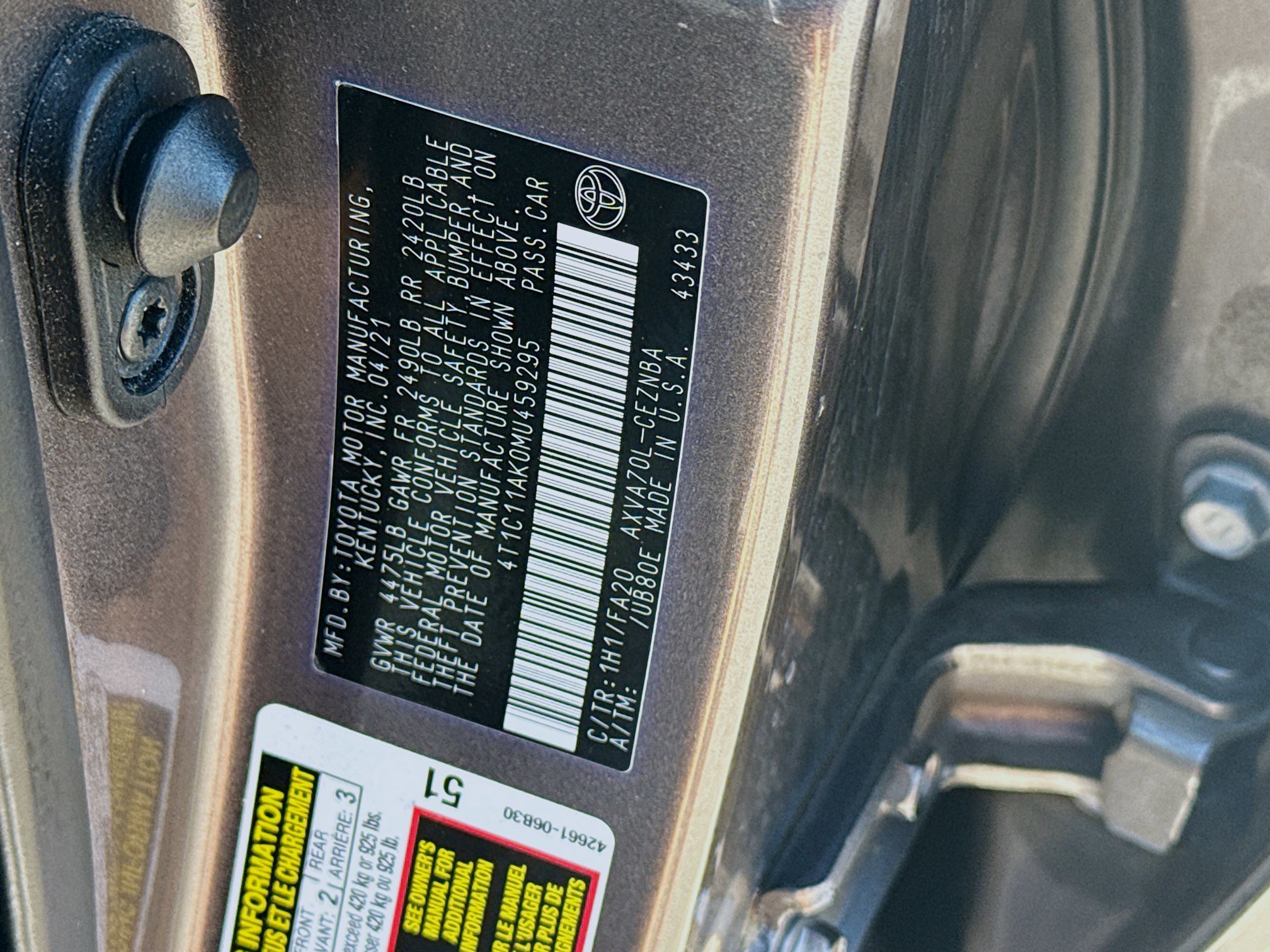 Used 2021 Toyota Camry LE FWD image 36