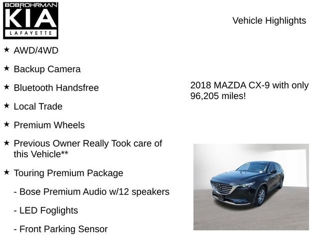 Used 2018 MAZDA CX-9 Touring w/ Touring Premium Package AWD/4WD image 7