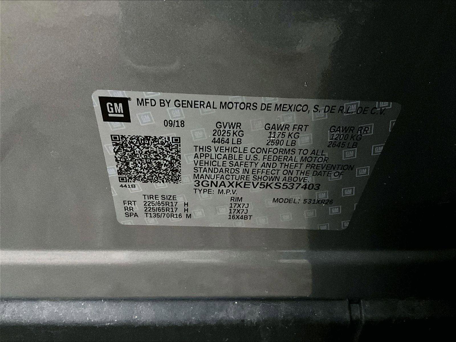 Used 2019 Chevrolet Equinox LT w/ Sun & Navigation Package image 32