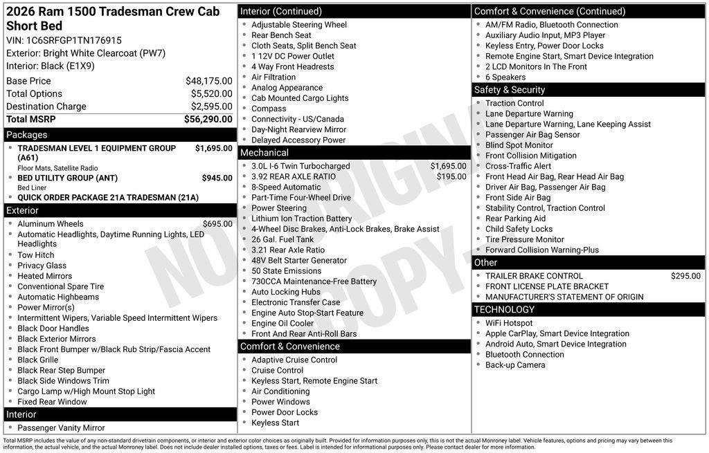 New 2026 RAM 1500 Tradesman image 8
