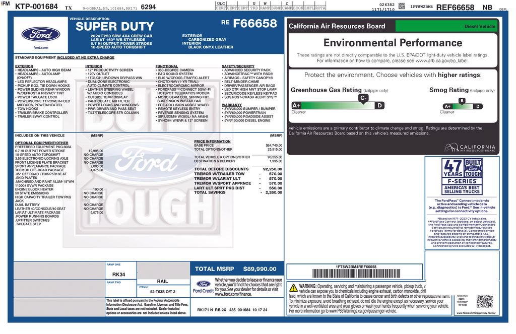 Used 2024 Ford F250 Lariat w/ Lariat Ultimate Package AWD/4WD image 43