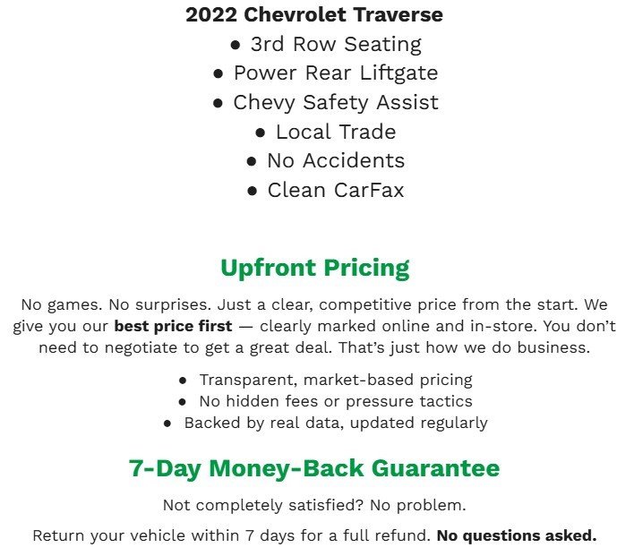 Used 2022 Chevrolet Traverse LT AWD/4WD image 2