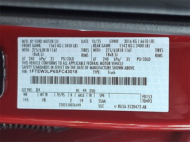 New 2025 Ford F150 XLT w/ Equipment Group 302A MID image 18