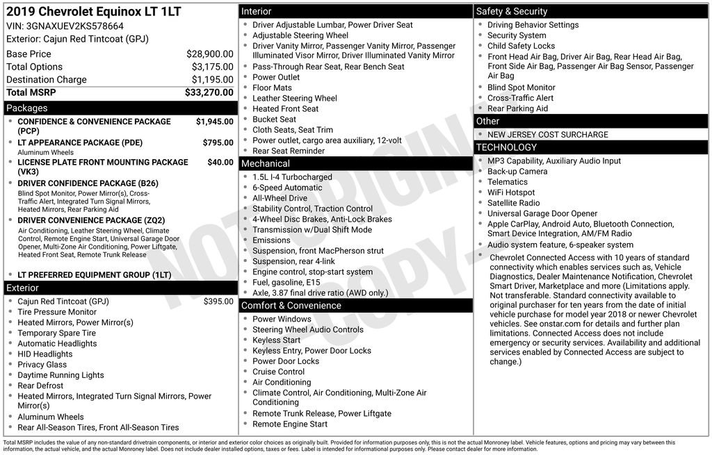 Used 2019 Chevrolet Equinox LT AWD/4WD image 17
