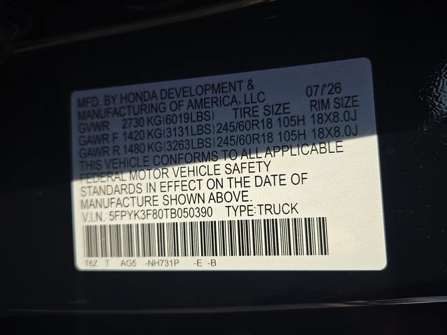 New 2026 Honda Ridgeline Black Edition image 19