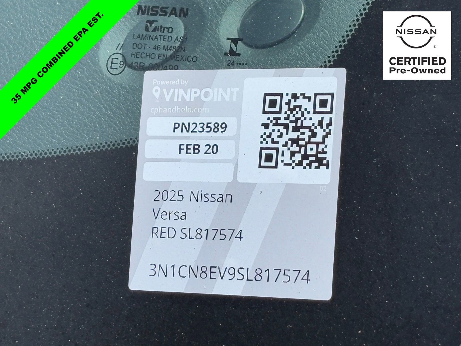 Certified 2025 Nissan Versa SV FWD image 30