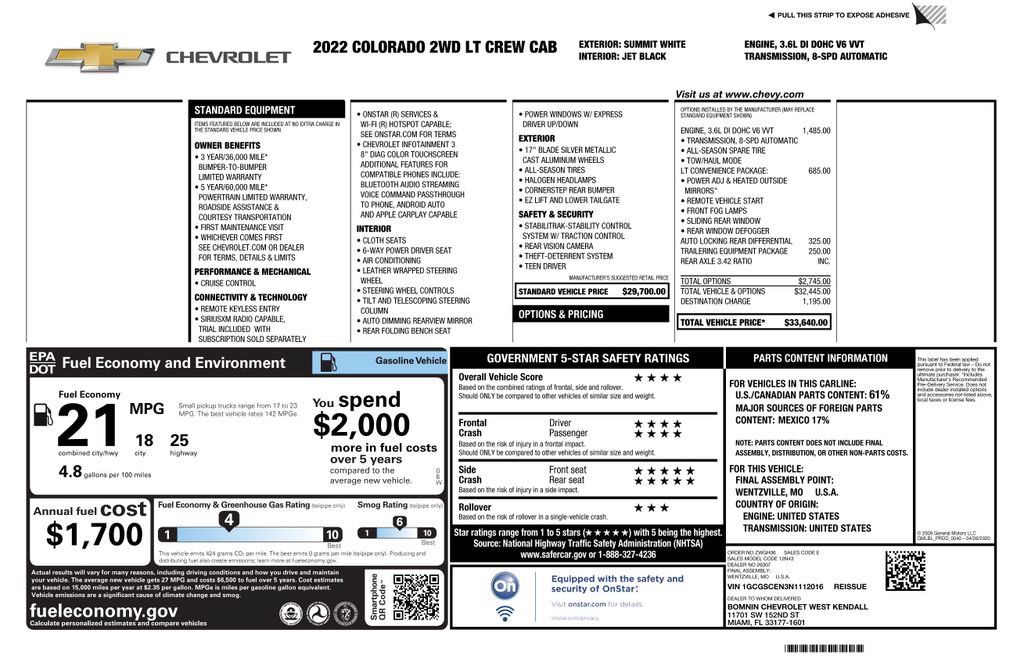 Used 2022 Chevrolet Colorado LT w/ LT Convenience Package RWD image 4