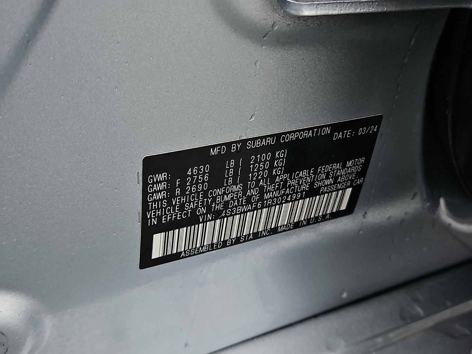 Used 2024 Subaru Legacy Premium image 27