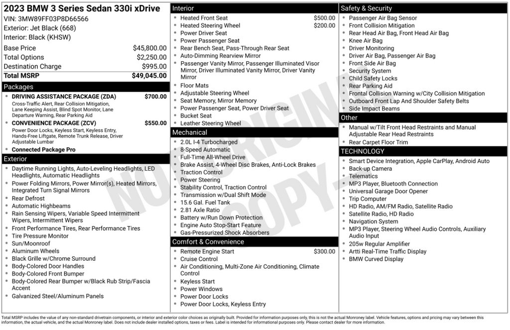 Certified 2023 BMW 330i xDrive Sedan w/ Driving Assistance Package AWD/4WD image 6