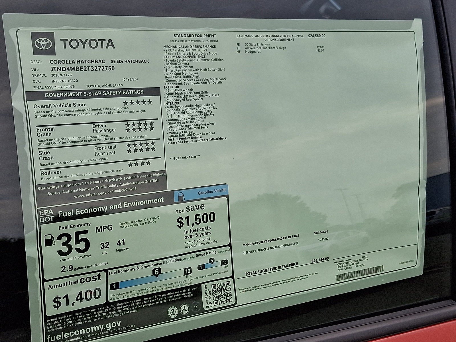 Used 2026 Toyota Corolla SE FWD image 20