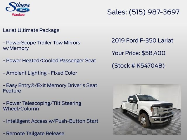 Used 2019 Ford F350 Lariat w/ Lariat Ultimate Package AWD/4WD image 16