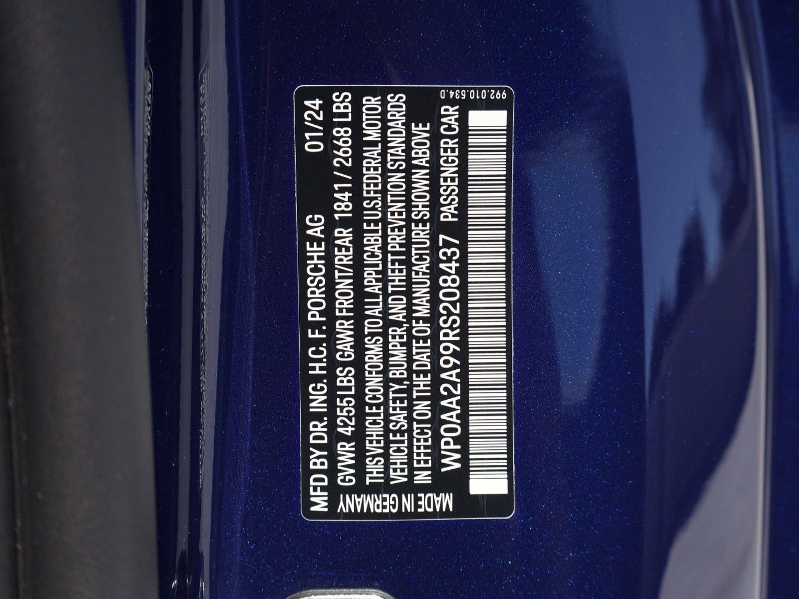 Certified 2024 Porsche 911 Carrera T RWD image 24