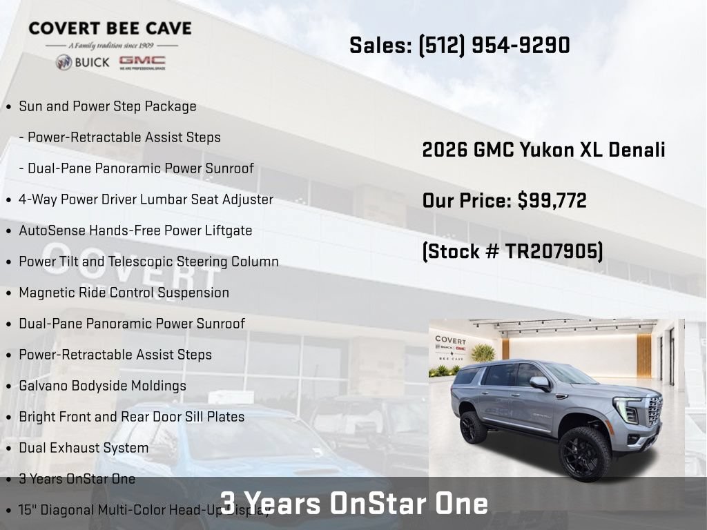 New 2026 GMC Yukon XL Denali w/ Sun & Power Step Package AWD/4WD image 16