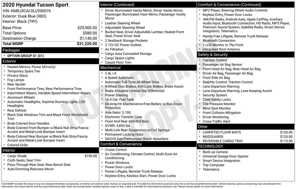 Used 2020 Hyundai Tucson Sport image 40