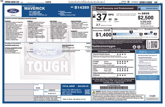 Used 2025 Ford Maverick Lariat w/ 4K Tow Package AWD/4WD image 9