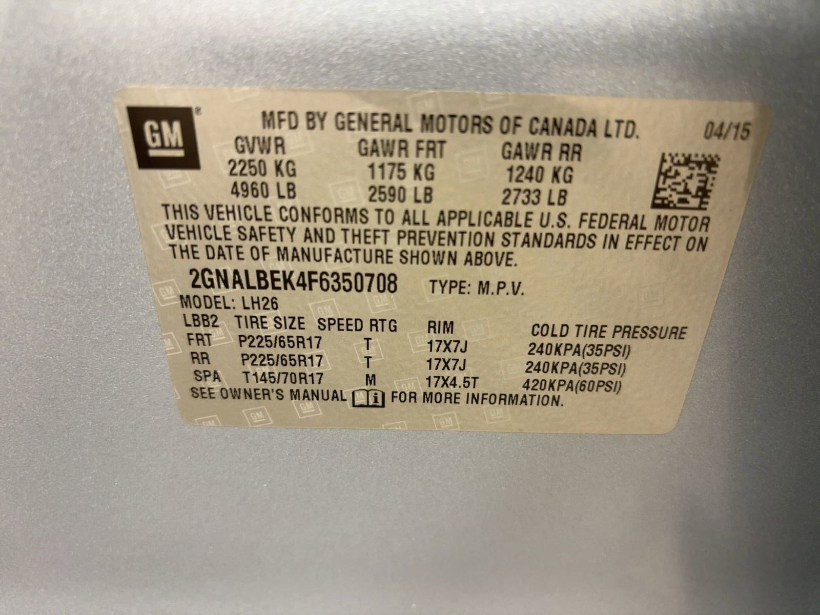 Used 2015 Chevrolet Equinox LT w/ Driver Convenience Package image 20