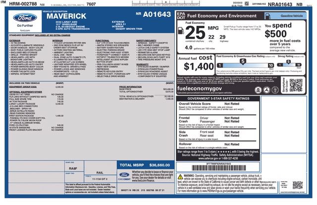 Used 2022 Ford Maverick Lariat w/ Lariat Luxury Package AWD/4WD image 27