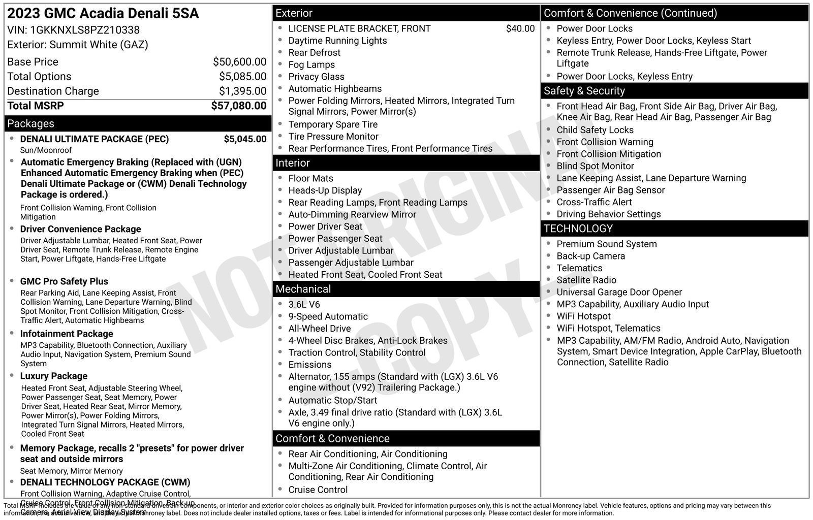 Used 2023 GMC Acadia Denali w/ Denali Ultimate Package AWD/4WD image 10