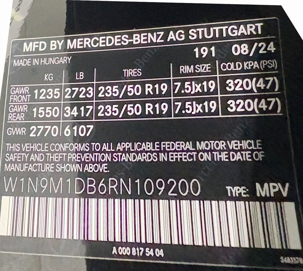 Certified 2024 Mercedes-Benz EQB 350 4MATIC SUV w/ Winter Package image 33