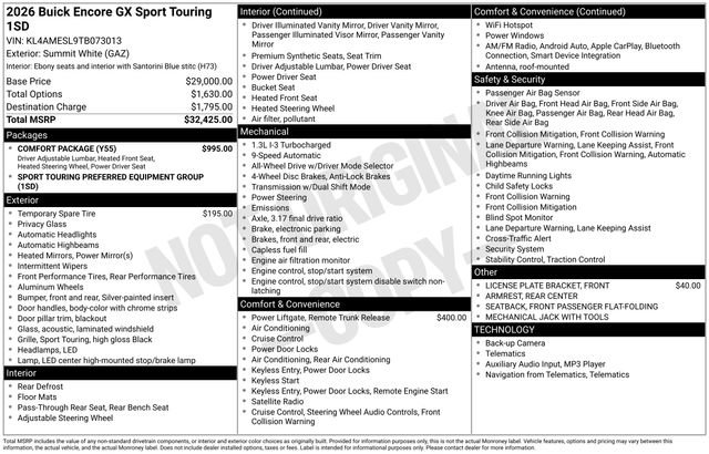 New 2026 Buick Encore GX Sport Touring w/ Comfort Package image 26