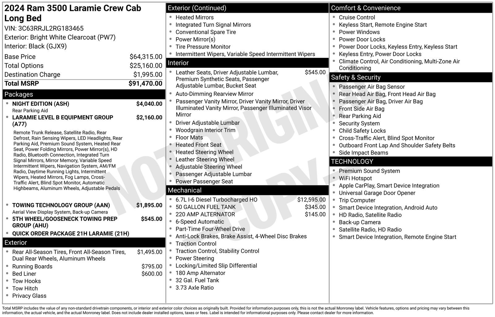 Used 2024 RAM 3500 Laramie w/ Night Edition AWD/4WD image 19