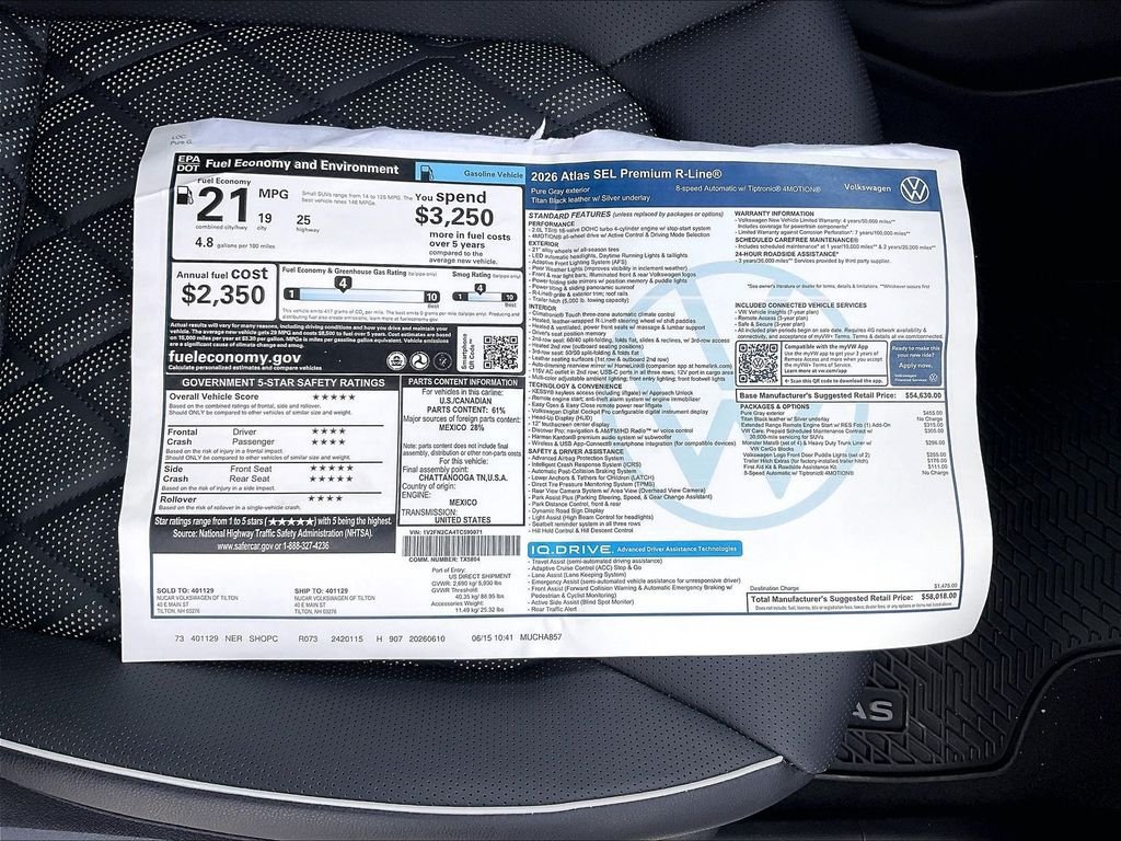 New 2026 Volkswagen Atlas SEL Premium R-Line AWD/4WD image 17