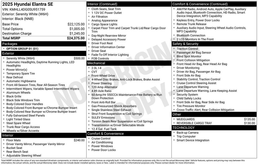 Certified 2025 Hyundai Elantra SE image 28