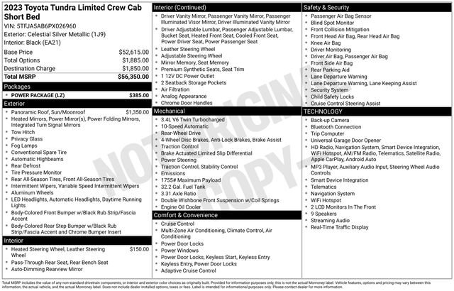 Used 2023 Toyota Tundra Limited w/ Power Package RWD image 2