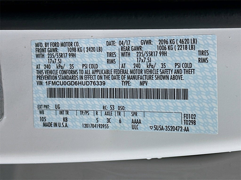 Used 2017 Ford Escape SE w/ Equipment Group 201A image 30