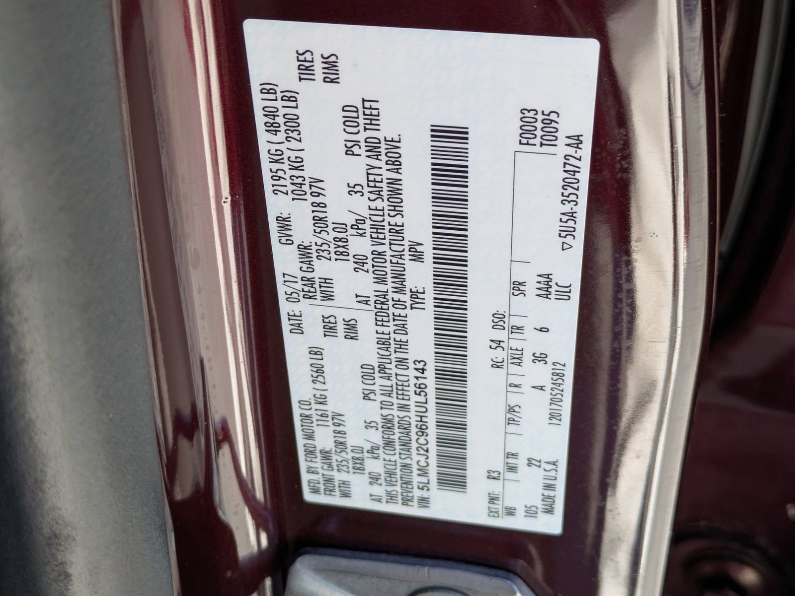 Used 2017 Lincoln MKC Select w/ Select Plus Package FWD image 16