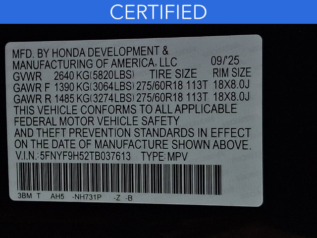 Certified 2026 Honda Passport TrailSport image 29