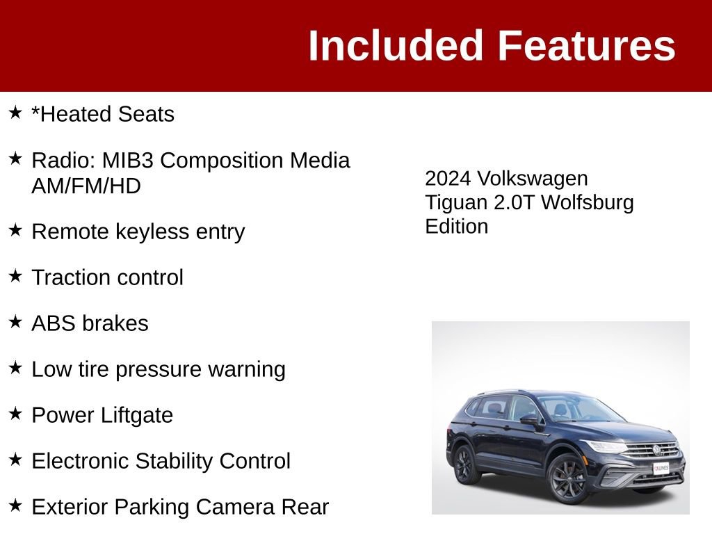Used 2024 Volkswagen Tiguan Wolfsburg Edition FWD image 3