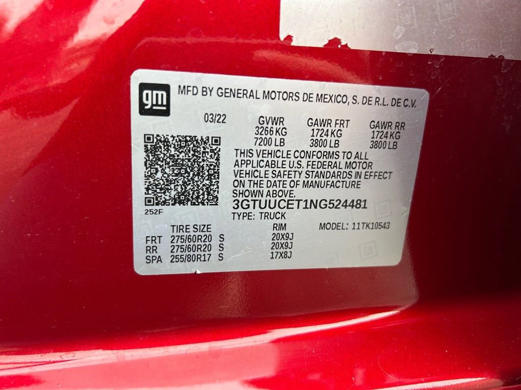 Used 2022 GMC Sierra 1500 Elevation w/ X31 Off-Road Package image 24